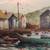 Framed Harbour Scene Watercolour Painting 25" Artist Signed Cafnaski 3 thumbnail