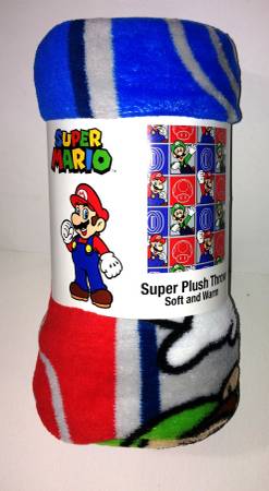 Super Mario Super Cozy Plush Throw Blanket 46" x 60" __ New 1