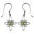Unique handcrafted sterling silver with peridot floral earrings, new 11 thumbnail