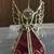 Vintage - Christmas Ornament Red Stain Glass Angel with Trumpet 2 thumbnail