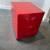 Long white table or desk with red side cabinets 3 thumbnail