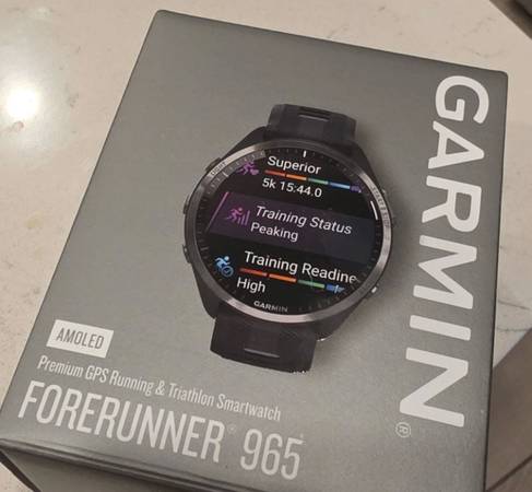 Garmin Forerunner 965 AMOLED GPS Running & Triathlon Smartwatch Black 1