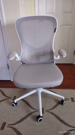 Hbada Office Desk Chair with Flip-Up Armrests and Saddle Cushion 1