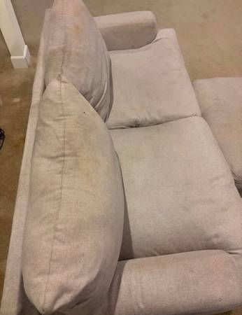 Gray Sofa with Ottoman 1