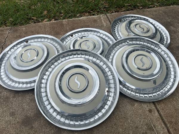 50-60s Studebaker Hubcaps 5pcs 1