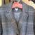 Pretty Gray/Pink Plaid Wool Blend Coat - ladies’ Sz L - from GAP 2 thumbnail