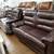 BROWN LEATHER RECLINER LOVE SEAT 5 thumbnail