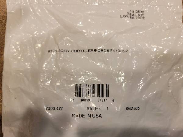 18-2632 Seal Kit Lower Unit 1