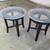 Matching set of glass top end tables 3 thumbnail