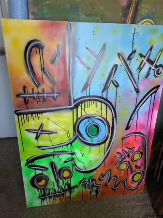 Local artist hand-painted canvas painting 1