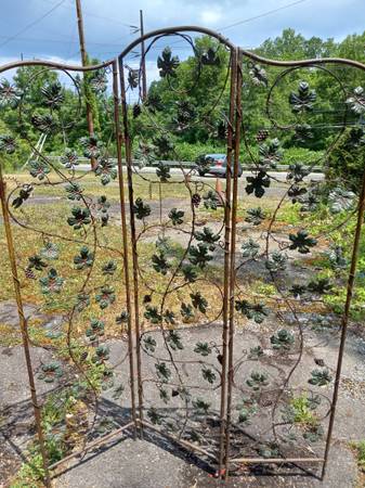 Foldable Metal Grape and Leaves Screen 1