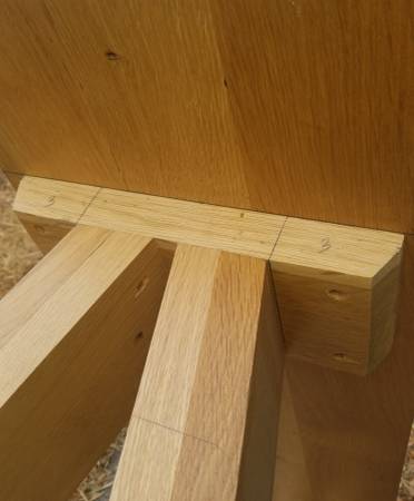 James & James Solid teak wood Wishbone Industrial Bench 1