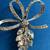 Vintage 1950's PEI silver tone ribbon  Rhinestone Brooch 1 thumbnail