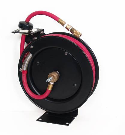 Central Pneumatic Auto Wind Hose Reel 25 Ft x 3/8" Hose 1