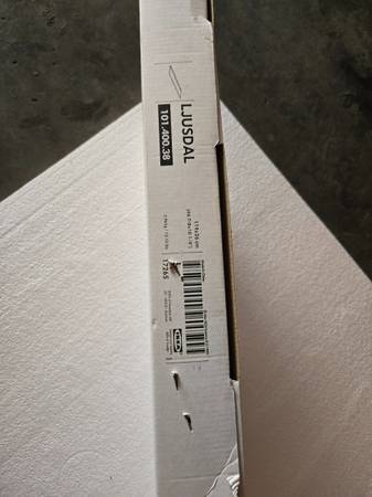 IKEA LJUSDAL Floating Glass Shelf 47”x10” New 1