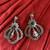 Silver plated earrings Spanish style with purple stone 2 thumbnail