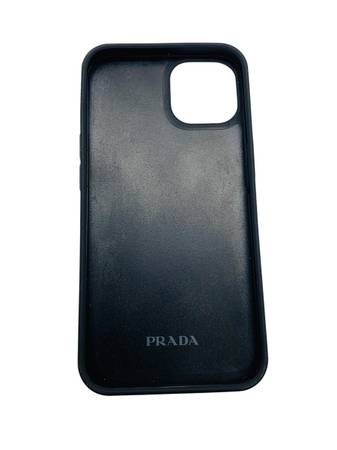 Prada iPhone 13 Pro Black Phone Case Saffiano Triangolo - cell