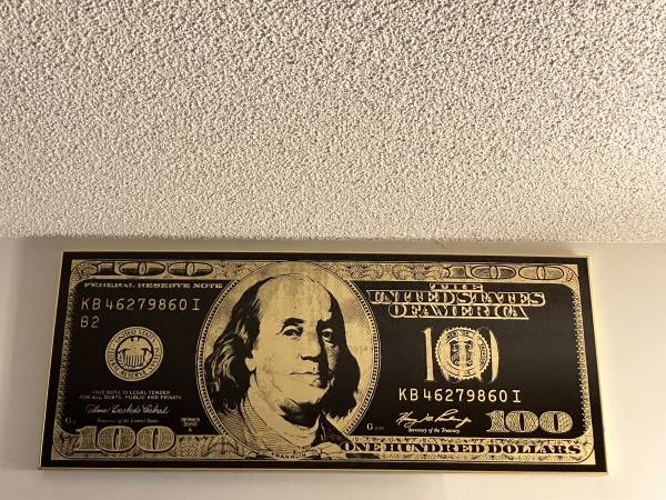 100 dollar bill picture frame 1