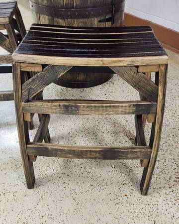 Authentic Bourbon Whiskey Barrel Handcrafted Bar Stools 1