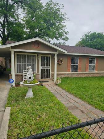 Three bedrooms,one bath,two car carport,storage shed 1