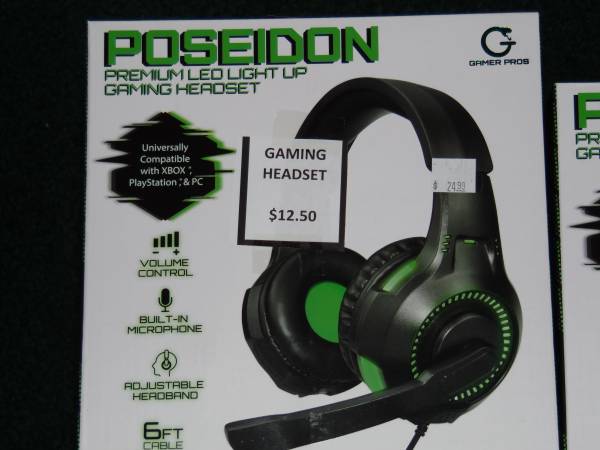 Poseidon Premium LED Gaming Headset $12.50 --New In Box-Half Price-- 1
