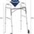 FOLDING WALKER - TWO BUTTON WITH 5: WHEELS 3 thumbnail