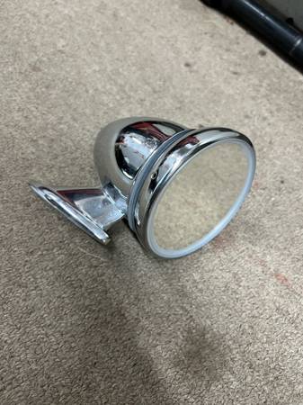 Chrome Bullet style side view mirror 1
