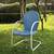 TWO CROSLEY FURNITURE - GRIFFITH METAL CHAIRS IN SKY BLUE FINISH 1 thumbnail