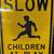 Large Children Playing Aluminum Sign 1 thumbnail