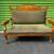 Antique Victorian Eastlake green velvet loveseat 1 thumbnail