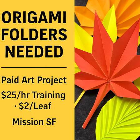 Origami Folders Needed – Paid Art Project 1