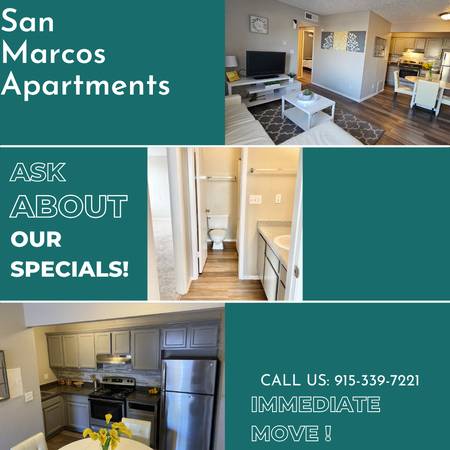 $99 MOVE IN SPECIAL!!!🎉 New Year, New Home at San Marcos Apartments! 1