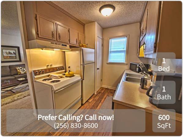 $809 / 1br - 600ft2 - Start living large! You'll love our 1 bed, 1 bath! 600 Sq Ft! (Huntsville)63801834684673121