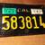 SUPER NICE ORIGINAL 1963 MOTORCYCLE LICENSE PLATE # 583814..DMV CLEAR 1 thumbnail