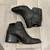 Black leather ankle boots 1 thumbnail