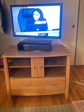 TV stand , light brown, media cabinet 1