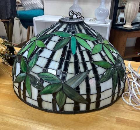 Bamboo Stained Glass Ceiling Light 65928 1