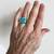 VTG. Native American Sterling Kingman Turquoise Sterling Ring Size 10 5 thumbnail