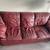 Maroon Leather Couch 3 thumbnail
