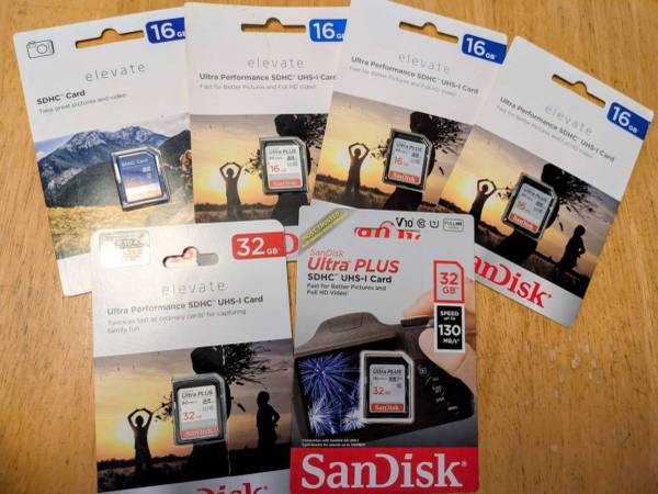 SanDisk, SDHC camera cards 1
