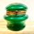 Lovely Vintage Green Glass Jar with Metal Clasp 3 thumbnail