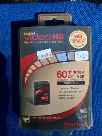 Sandisk 4gb video hd/SDHC card 1