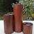 3 Vintage Cylindrical Columnar Wood Candlestick Holders Made in Japan 3 thumbnail