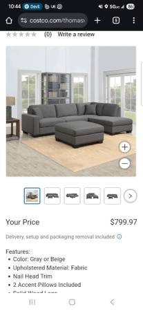 Living style gray sectional 1