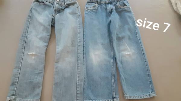 Boy size 7 Distressed Jean's LOT 1