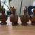 Vintage hand carved set of wooden animal napkin rings from the 1970s 1 thumbnail