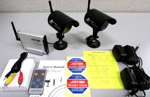 2 Wireless Surveillance Night Vis. Infrared Cameras Receiver System 1