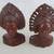 Vintage Klungkung Bali Indonesian Hand Carved Wooden Man & Woman Busts 1 thumbnail