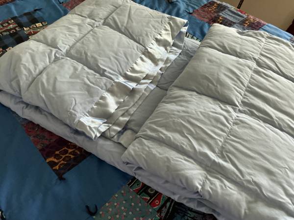 Light Blue Down Comforter 1