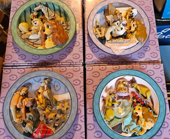 4 Lady and The Tramp 3D Plates Limited Edition 1